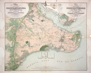 Mapa de Constantinopla e arredores, 1855-63